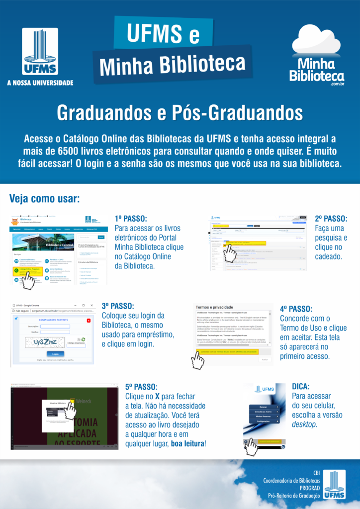 Biblioteca oferece plataforma digital para acesso de livros UFMS