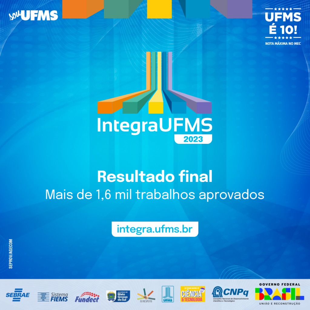 Mais de 1,6 mil trabalhos serão apresentados no Integra UFMS 2023 UFMS