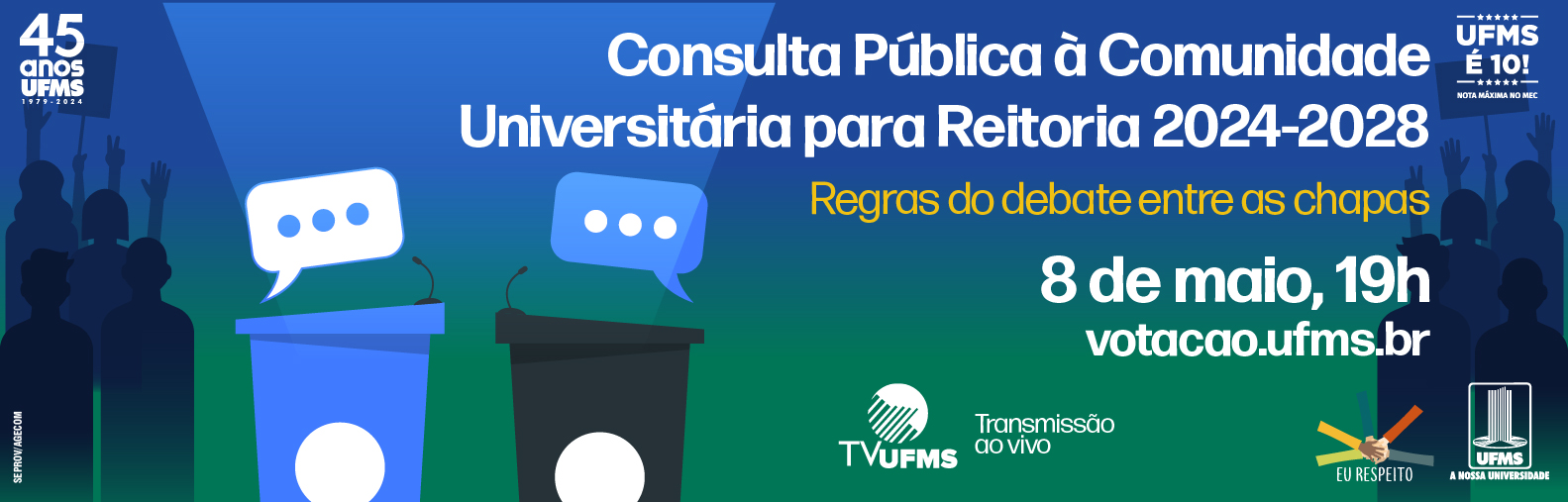 Debate Público Entre Os Candidatos à Reitoria Da Ufms Será Realizado No